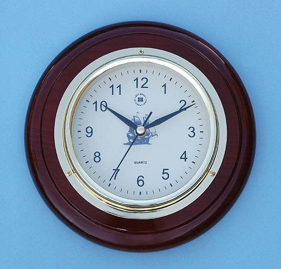 Wall Clock on Cherry Wood Base