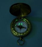 Luminescent Wilderness Scouting Compass in the Dark