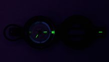 Francis Barker M88 Green Compass in the Dark with Five Tritium Capsules