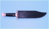 Bowie Knife in Leather Sheath