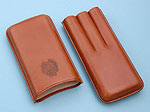 Brown Triple Cigar Case