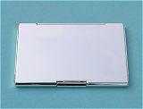 Back of Patterned Silver Card Case