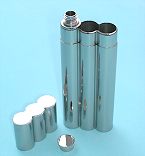 Stainless Steel Flask and Double Cigar Holder