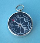 Small Black Open Face Compass