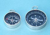 Black Open Face Pocket Compasses