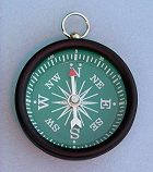 Green Open Face Pocket Compass