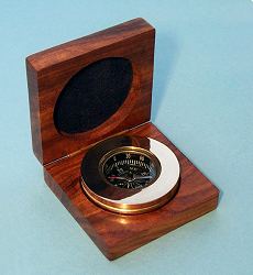 Small Brass Paperweight Compass