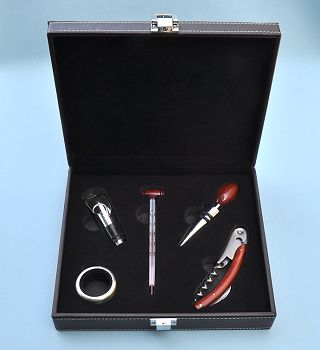Stanley London Premium Rosewood Wine Connoisseur Corkscrew Set with Case