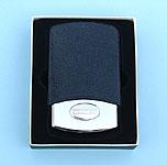 Dalvey Stainless Steel and Leather Card Case in Gift Box
