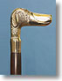 Dog's Head Rosewood Walking Stick w/ Compass