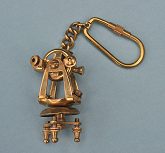 Brass Theodolite Key Chain