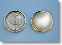 Large Polished Brass Sundial Compass with Removable Lid