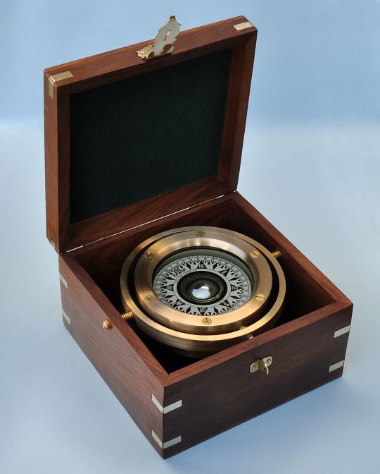 Sailboat Gimbaled Boxed Compass