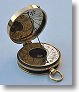 Polished Pocket Sundial Compass with Cord Gnomon