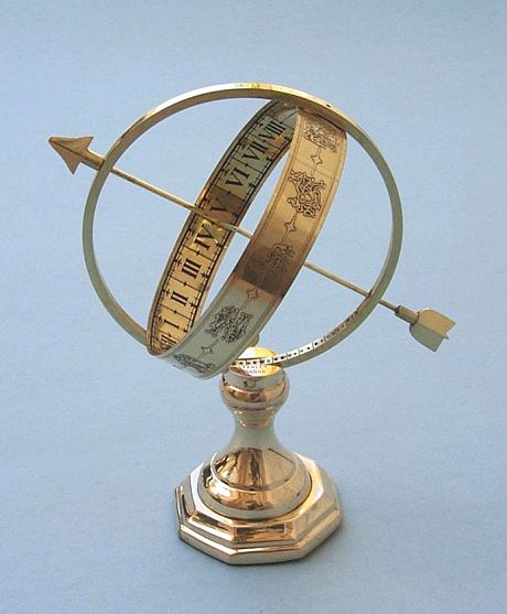 Brass Armillary Sphere Sundial